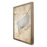 Quadro Decorativo Abstrato Mármore Branco Perolado em Moldura Caixa Tacolado Moldura Trad 1cm Branca - 4