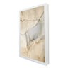 Quadro Decorativo Abstrato Mármore Branco Perolado em Moldura Caixa Tacolado Moldura Trad 1cm Branca - 2