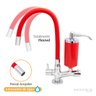 Torneira Filtro Cozinha Mesa Flexível Vermelho Arejador Fixo - 2