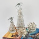 Ver imagem 2 de Kit 2 Adornos de Murano - Laradore Transparente e Pó Dourado