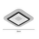 Ver imagem 3 de Lustre Plafon Led 27w Preto 24x24 Sobrepor 3000k Bivolt Dcb03062
