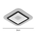 Ver imagem 3 de Lustre Plafon Led 27w Preto 24x24 Sobrepor 3000k Bivolt Dcb03062