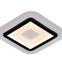 Ver imagem 2 de Lustre Plafon Led 27w Preto 24x24 Sobrepor 3000k Bivolt Dcb03062