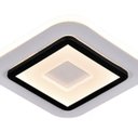 Ver imagem 2 de Lustre Plafon Led 27w Preto 24x24 Sobrepor 3000k Bivolt Dcb03062