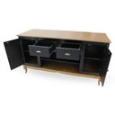 Ver imagem 4 de Mesa Ilha Hannover 1,76m - 60710 Mmj-lz Lz-preto/imbuia