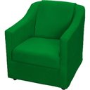 Ver mais imagens de Kit 12 Poltronas Mila Pé de Plástico Cromado - Verde Suede