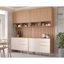 Ver imagem 1 de Kit Cozinha Completa 6 Peças Divina (2aéreos+2balcões+2complementos) Cz005 Freijo/off White - Mgm