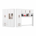 Ver imagem 2 de Guarda-roupa Casal Modulado 5 Portas Hercules 4 Portas 4 Gavetas com Espelho