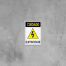 Combo 6 Placas De Sinalização Cuidado Eletricidade 20x30 Acesso - S-217/2 F9e - 3