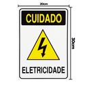 Ver imagem 2 de Combo 6 Placas De Sinalização Cuidado Eletricidade 20x30 Acesso - S-217/2 F9e