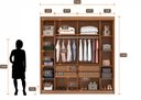 Ver imagem 3 de Guarda Roupa Versatto 2 Portas 8 Gavetas com Espelho Nh Rei de Casa Cumaru