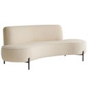 Ver imagem 1 de Sofá Orgânico 2 Lugares 150cm Argos Pés Preto Bouclé Off White - Nexta Casa