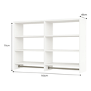 Ver imagem 3 de Cabideiro de Parede Arara em Mdf com 6 Nichos de 165cm Branco