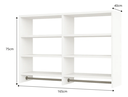 Ver imagem 3 de Cabideiro de Parede Arara em Mdf com 6 Nichos de 165cm Branco