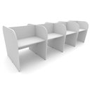 Ver imagem 3 de Espaço de Trabalho Escritório para 8 Pessoas 3,72m Cinza F5 Cor:cinza