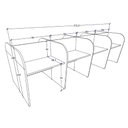 Ver imagem 2 de Espaço de Trabalho Escritório para 8 Pessoas 3,72m Cinza F5 Cor:cinza