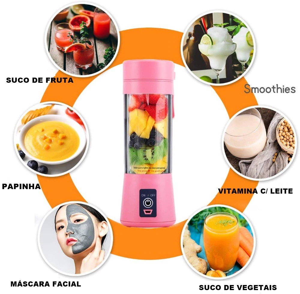 Mini Liquidificador Portátil para Dieta, Shake, Papinha, Vitamina 6 ...