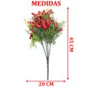 Ver imagem 3 de Kit 4 Ramos Artificial Planta Arranjo Pimenta Decoração 45cm