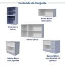 Ver imagem 6 de Cozinha Planejada 5 Peças 2 Aéreo 2 Balcõe sem Tampo 1 Cristaleira Marselha CabeCasa MadeiraOriginals Azul/Sereno