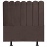 Cabeceira Nuvem Cama Box Solteiro 90 cm Alanis Suede Marrom - 1