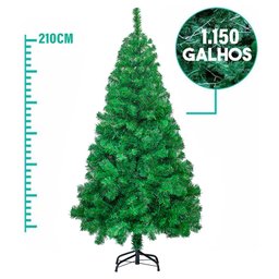 Arvore Natal Real 210cm com 1150 Galhos Pé de Ferro Sodalita - 2