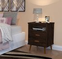 Ver imagem 2 de Mesa de Cabeceira 2 Gavetas Italia Malbec