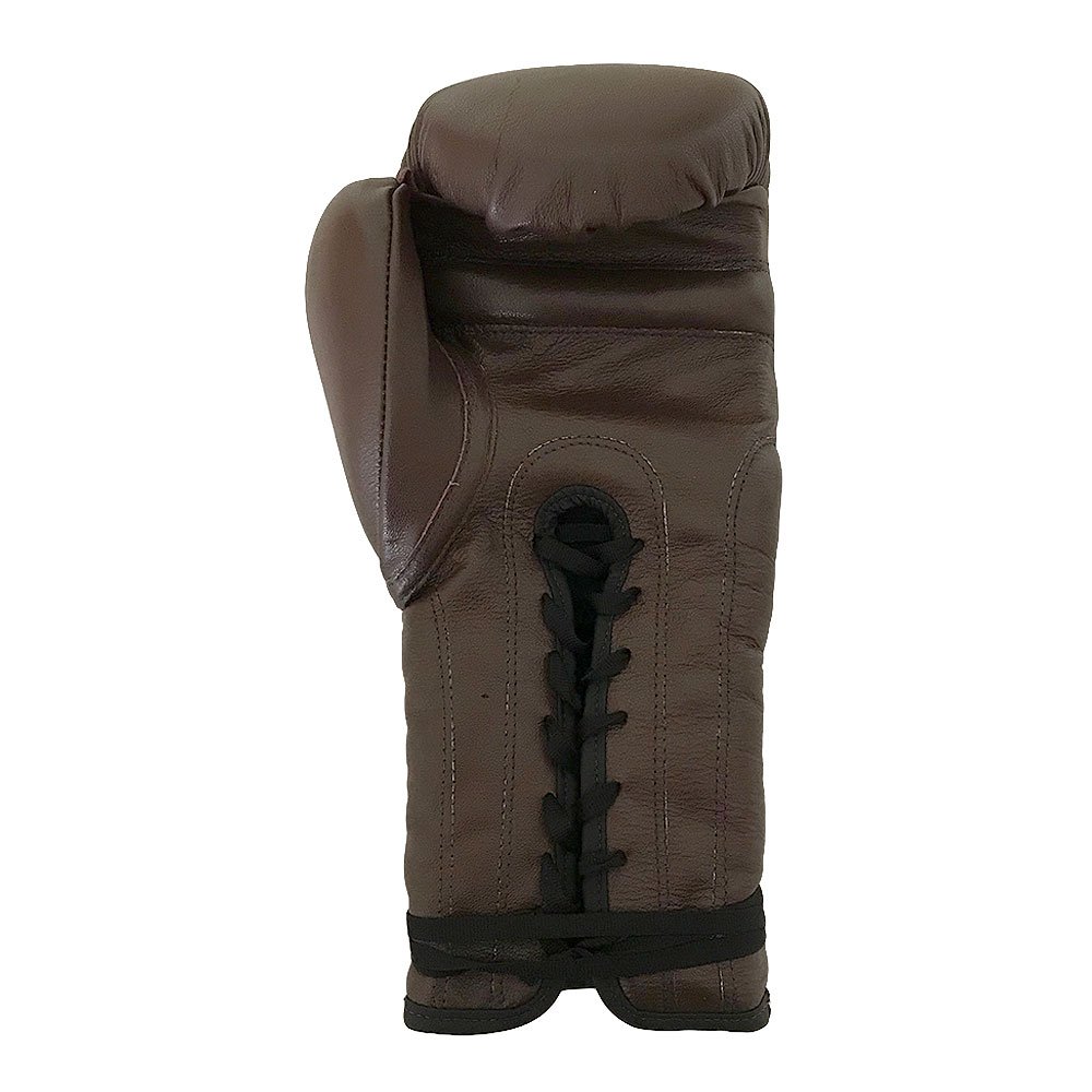 Kit Luva de Boxe Pro Brown Bull Cadarço + Bandagem Preta 3m + Protetor Bucal - 9