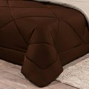 Ver imagem 5 de Kit Edredom + Jogo de Lençol Aconchego Look House Dupla Face Solteiro 04 Peças - Marrom- Caqui