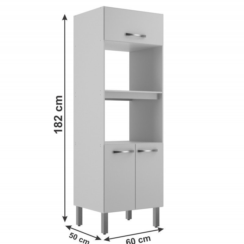 Paneleiro Torre Quente Forno e Microondas Branco - 5