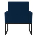 Ver imagem 5 de Kit 2 Poltronas para Recepção Thais com Base de Ferro Preto Resistente Azul