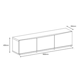 Rack Eros 1.80 Cedro Branco 1 Gavetas Casa D Móveis Sala - 5