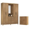 Conjunto Quarto Guarda Roupa e Comoda Arezzo Amendola - 1