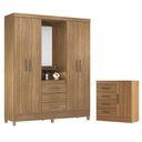 Ver imagem 1 de Conjunto Quarto Guarda Roupa e Comoda Arezzo Amendola