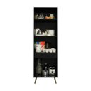 Ver imagem 6 de Armário Florença 2 Portas 2 Prateleiras MDP 62cm Preto Multimóveis