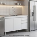 Ver imagem 3 de Balcao para Pia 3 Portas 2 Gavetas 120 Cm Melissa Branco Eratto Moveis