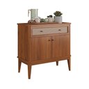 Ver imagem 1 de Balcão de Madeira Maciça 2 Portas e 1 Gaveta Viena Amêndoa