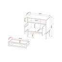 Ver imagem 7 de Balcão de Madeira Maciça 2 Portas e 1 Gaveta Viena Amêndoa