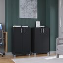 Ver imagem 2 de Armário Multiuso Versati para Escritório 4 Portas Poquema