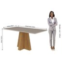 Ver imagem 5 de Sala de Jantar Completa Patricia C/ Tampo Madeirado C/ Vidro Canto Reto 160x80cm e 6 Cadeiras
