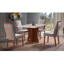 Ver imagem 1 de Sala de Jantar Completa com 4 Cadeiras Mdf Laminado 1,20x1,20m - Bella - Art Salas