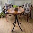 Ver imagem 2 de Cj Mesa Madeira 60cm - Bistrô Fixa 78cm + 2 Cadeiras 43 - Natural - Família e Amigos