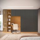 Ver imagem 2 de Guarda Roupa Modular 2 Portas 3 Gavetas 70cm MDF Altezza Clean Belmax:Freijó/Titânio