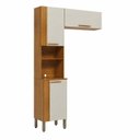 Ver imagem 2 de Cozinha Modulada Compacta 100% MDF 2 Peças 3 Portas Viena Espresso Móveis Bege/Canela/Off White