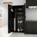 Ver mais imagens de Armário Para Área Serviço 2 Portas Vassouras ClickForte Armário Lavanderia Preto