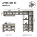 Ver imagem 3 de Armário de Cozinha Completa 300cm Crema Nice Madesa 08 Crema