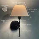 Ver imagem 3 de Kit 2 Arandelas de Parede Clássica com Interruptor e Cúpula Preta Ref 16 Decoração Casa Sala Quarto