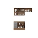 Ver imagem 1 de Kit Modulado 3 Peças Bella C3P24 Nogal/Cinza Carraro