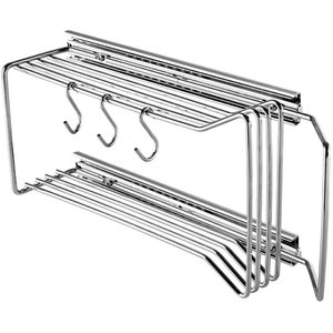Suporte Porta Espetos Lateral Cromado - Uso Interno