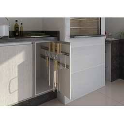 Suporte Porta Espetos Lateral Cromado - Uso Interno - 2