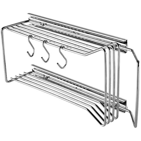 Suporte Porta Espetos Lateral Cromado - Uso Interno